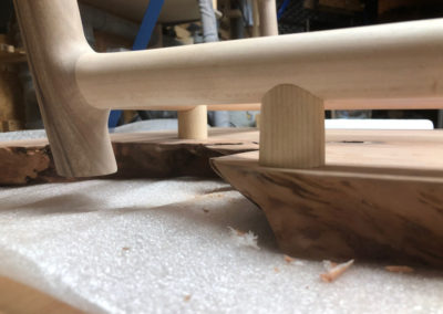 Detail Unterkonstruktion Übergang Tischplatte