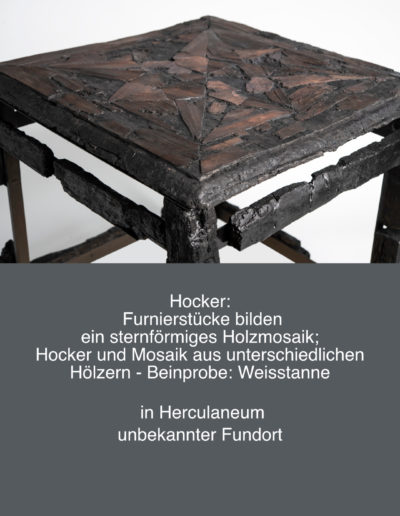 Holzhocker aus Herculaneum
