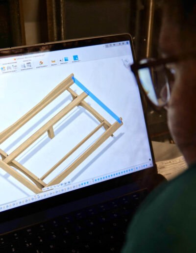 3D-Ansicht des Arvenbettdesigns