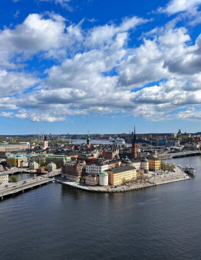 Aussicht vom Stadthausturm in Stockholm