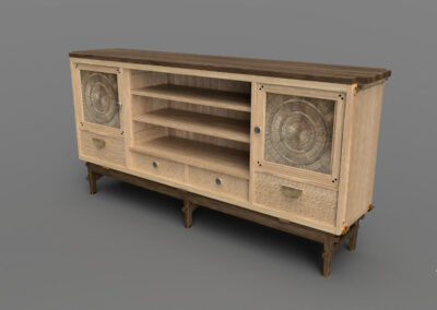 Möbelprototyp aus Edelkastanie in nachhaltiger Bauweise