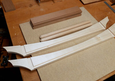 Einzelteile des Serviertabletts