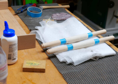 Leimbehandlung der Griffe